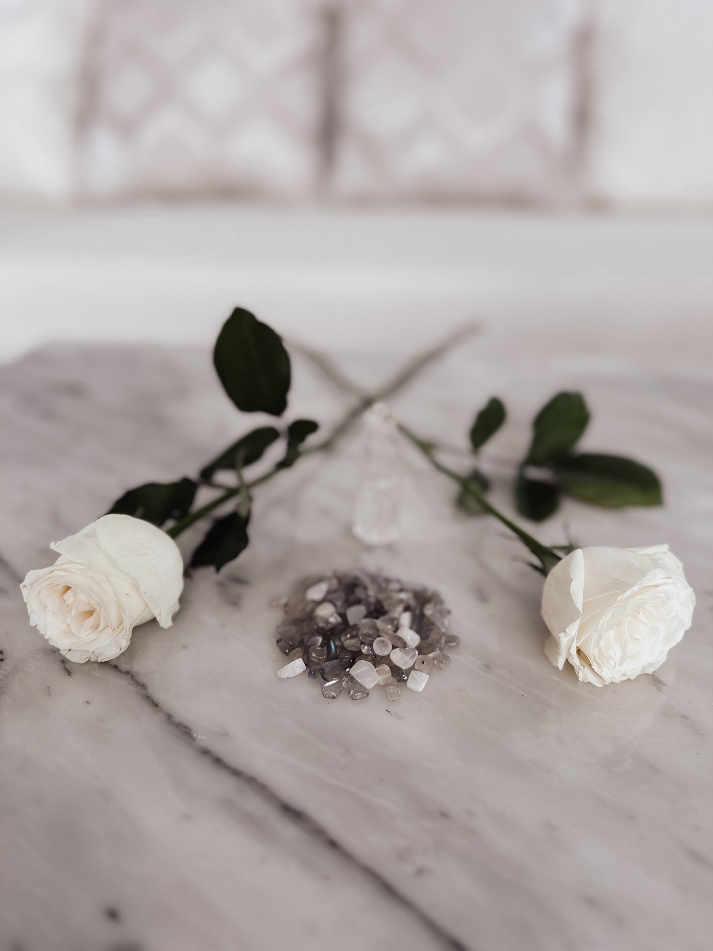 Silk Crystal Eye Mask - Rose