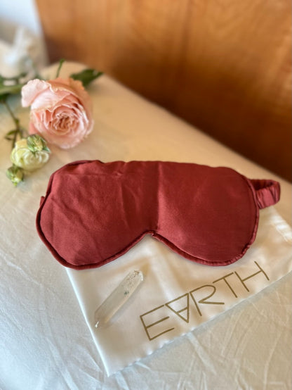 Silk Crystal Eye Mask - Ruby Red