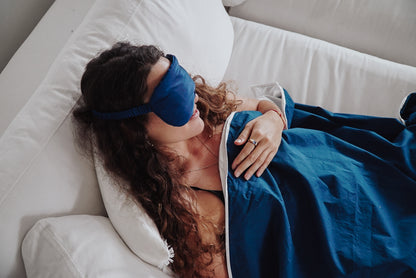 Silk Crystal Eye Mask - Indigo